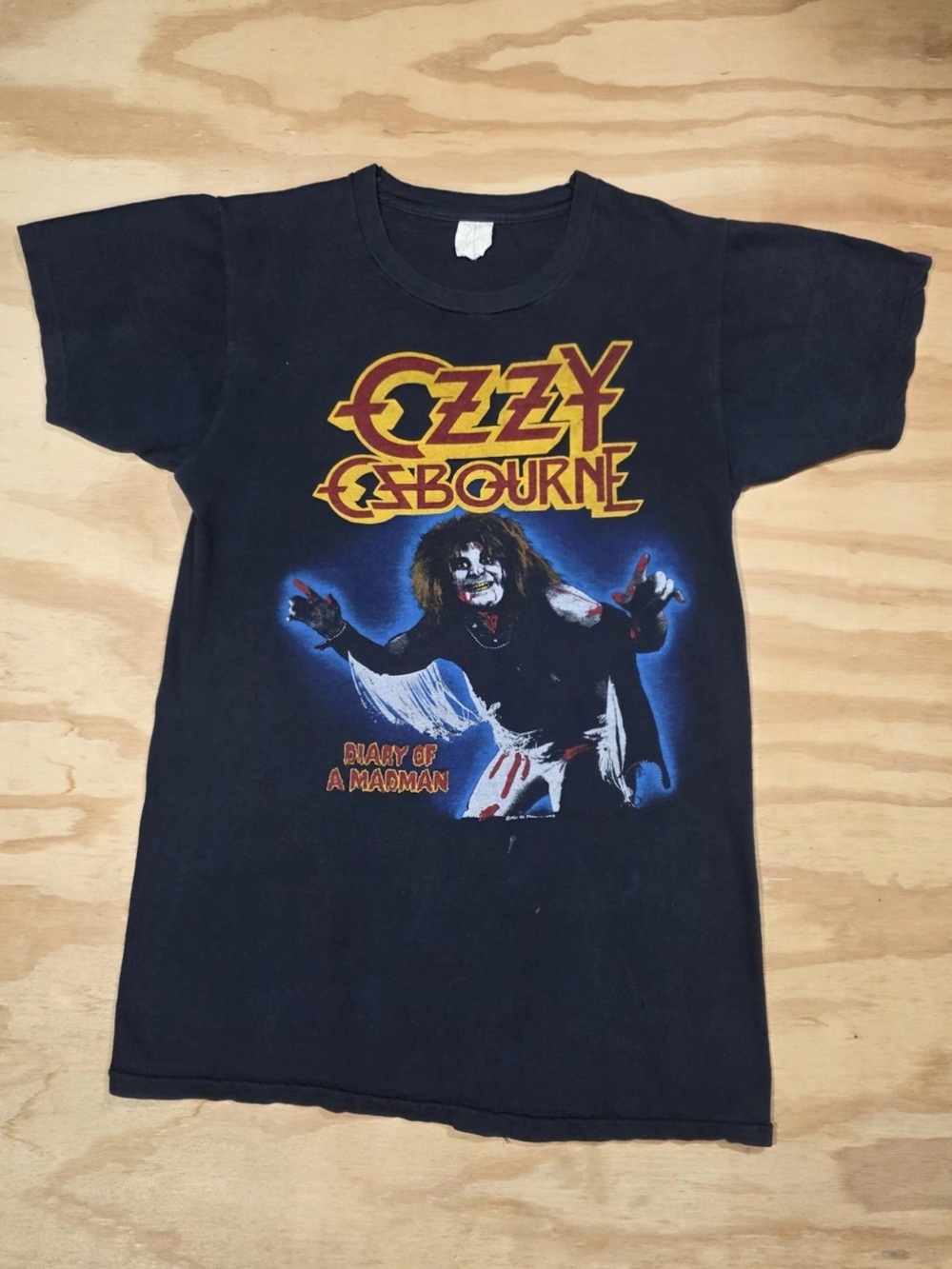 Vintage 1981 Ozzy Osbourne Diary Of A Madman Tshirt Sz M - Black